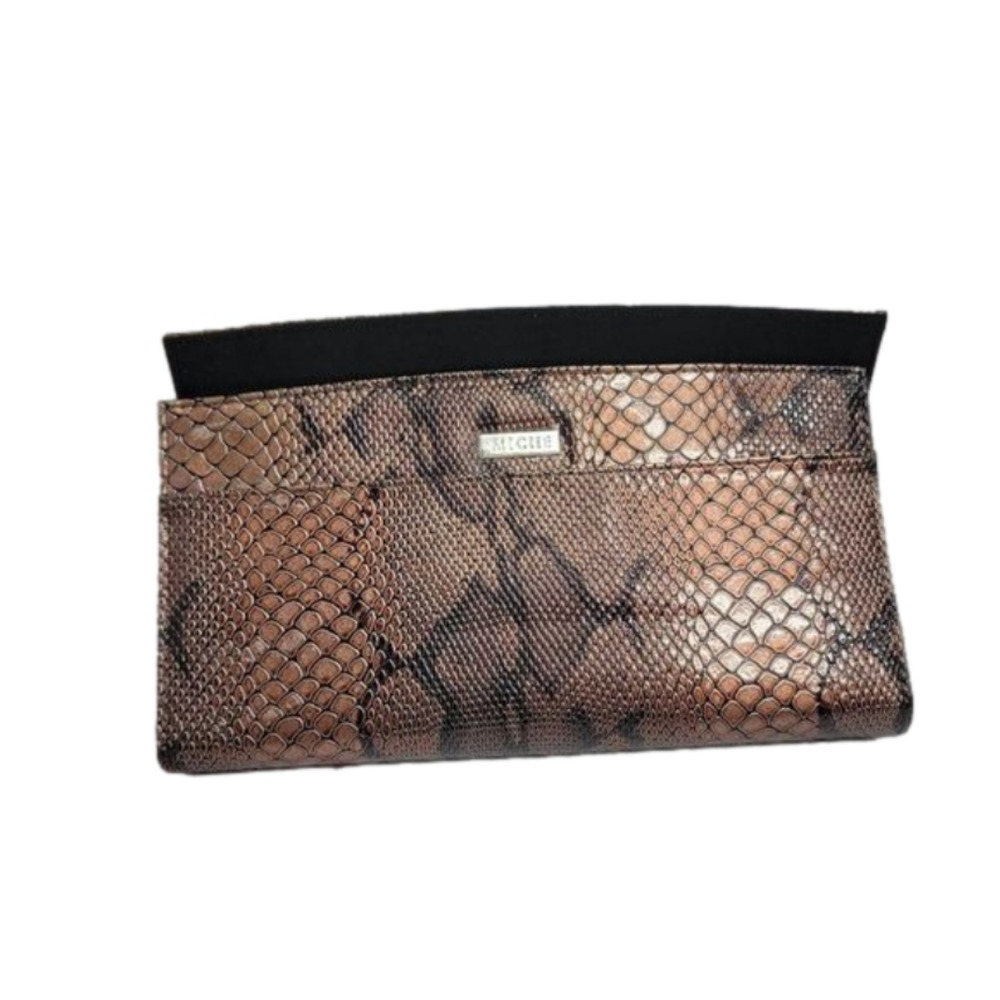 MICHE Bag Jen - Snake skin Clutch/Shell - Bronze